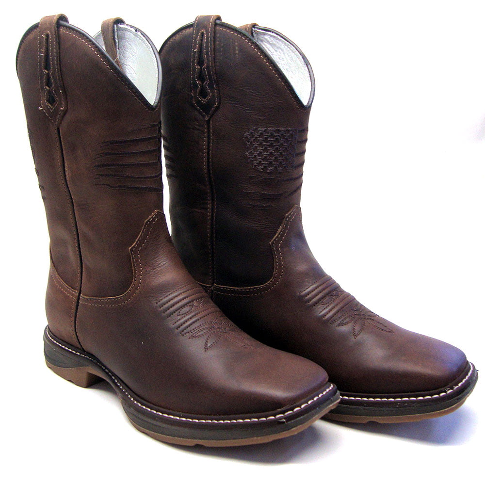 Bota Texana Country Masculina Bandeira Eua Caf Sola Jump