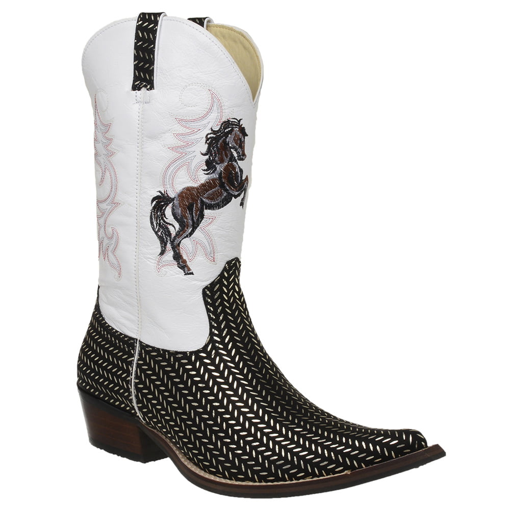 Bota Country Masculina Bico Fino Platinado Horse