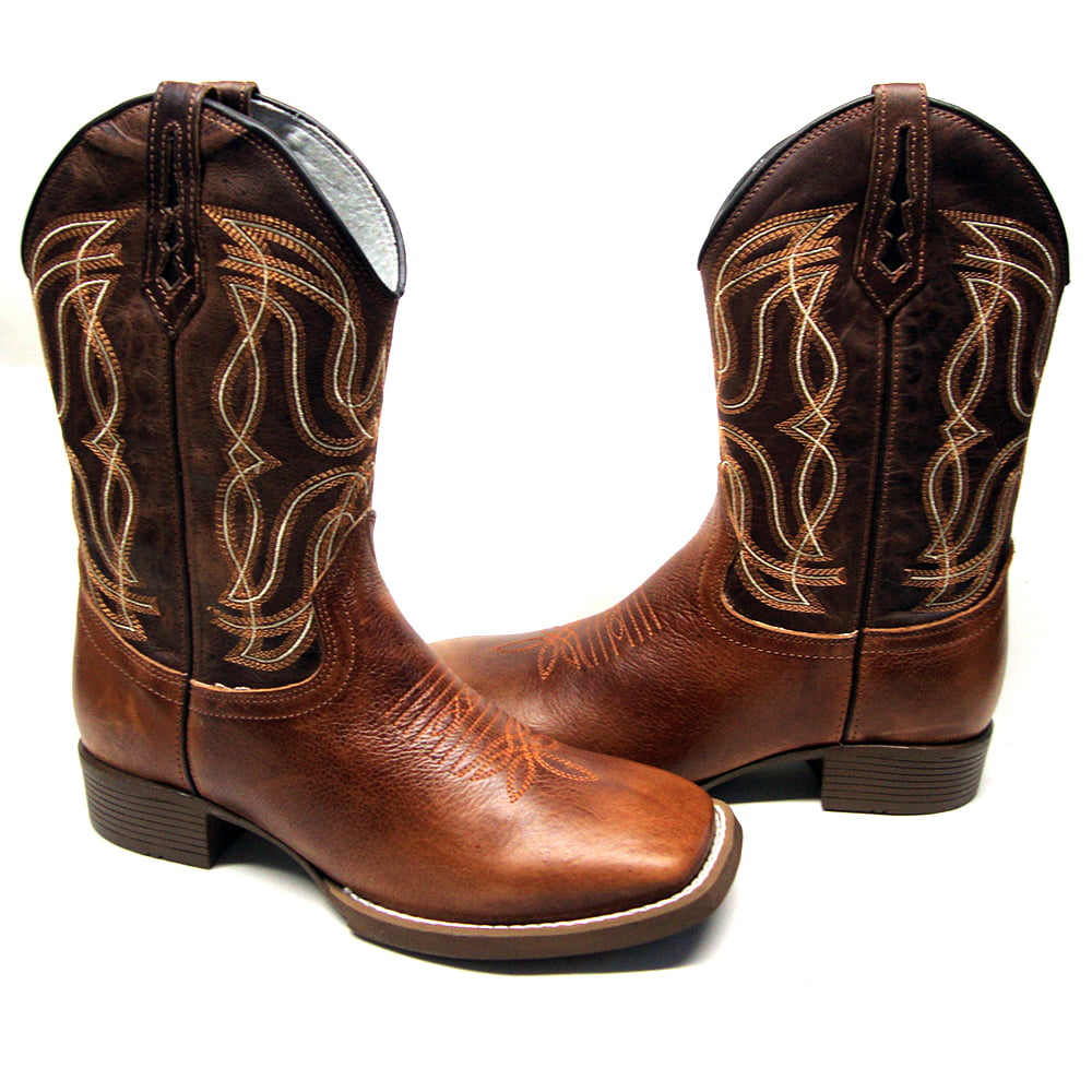 bota country masculina infantil bico quadrado