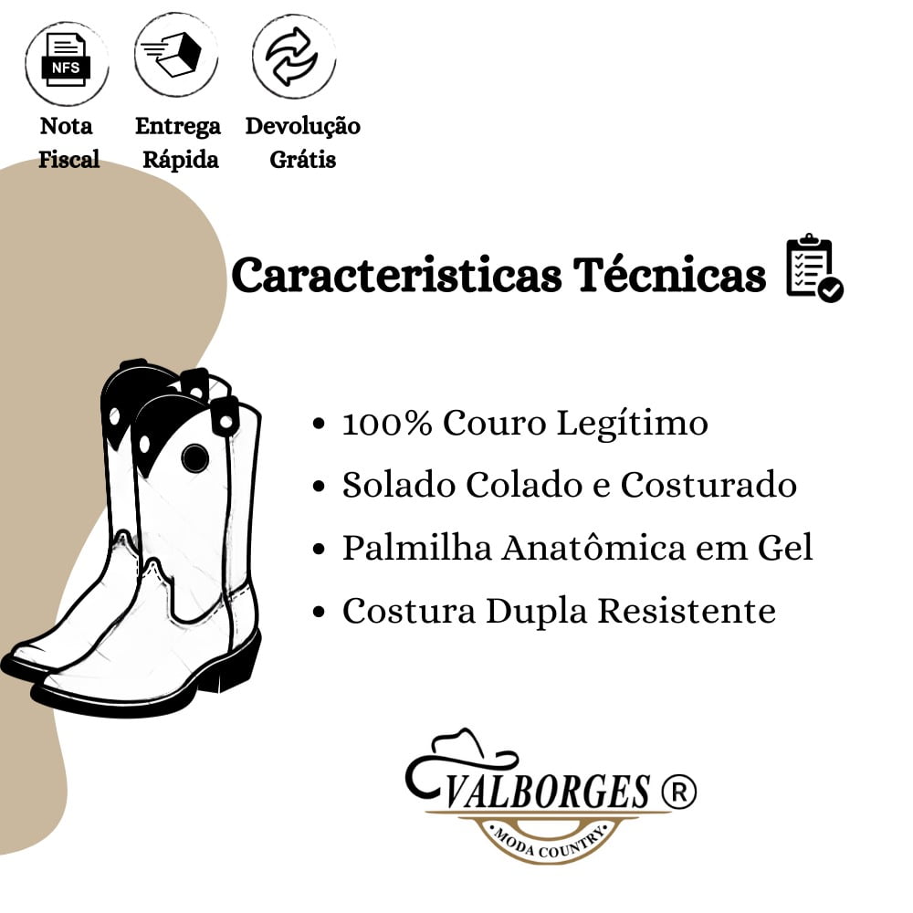 Bota country americana sales masculina