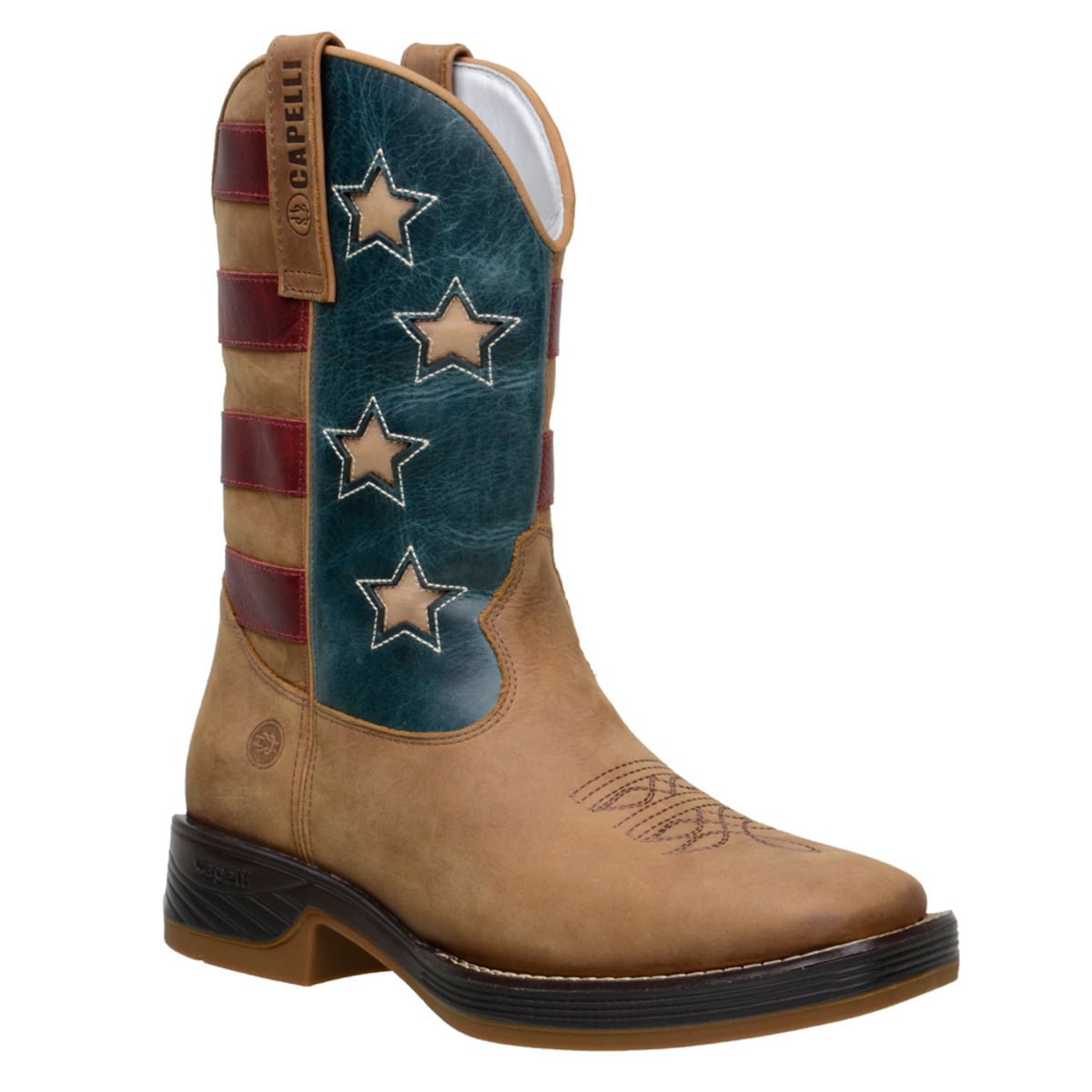 Bota Texana Country American Western Couro Nobre Tabaco