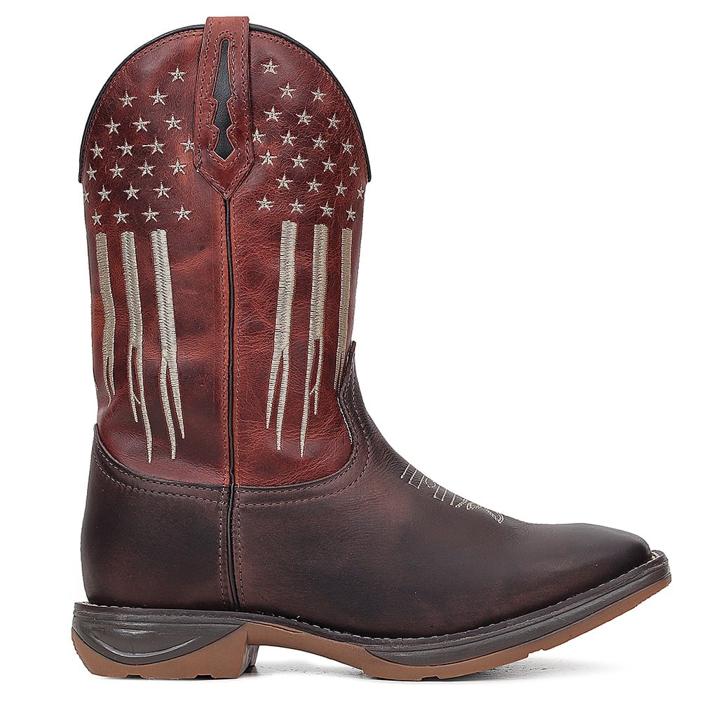 Bota Texana Country Masculina em Couro American Western