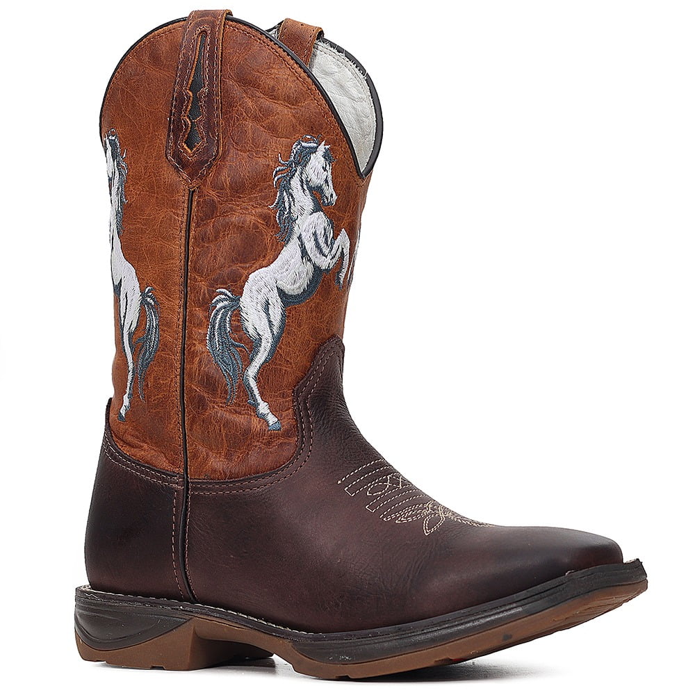 Bota Masculina Texana Country em Couro Western Horse