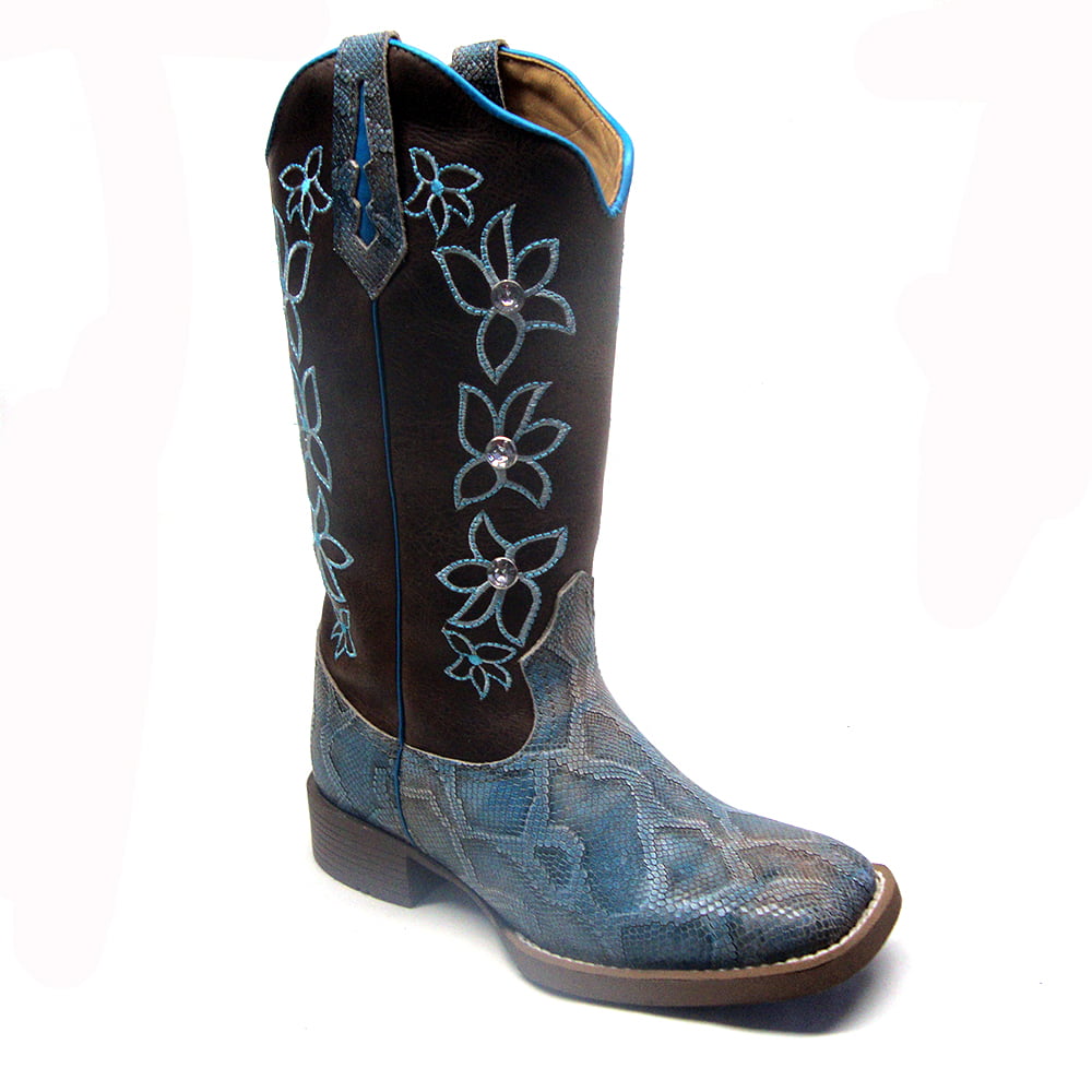 bota azul cano longo