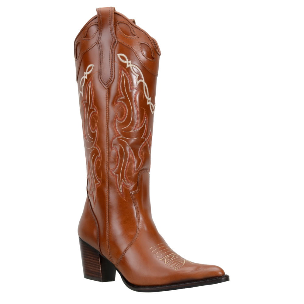 Bota Texana Country Feminina Caramelo