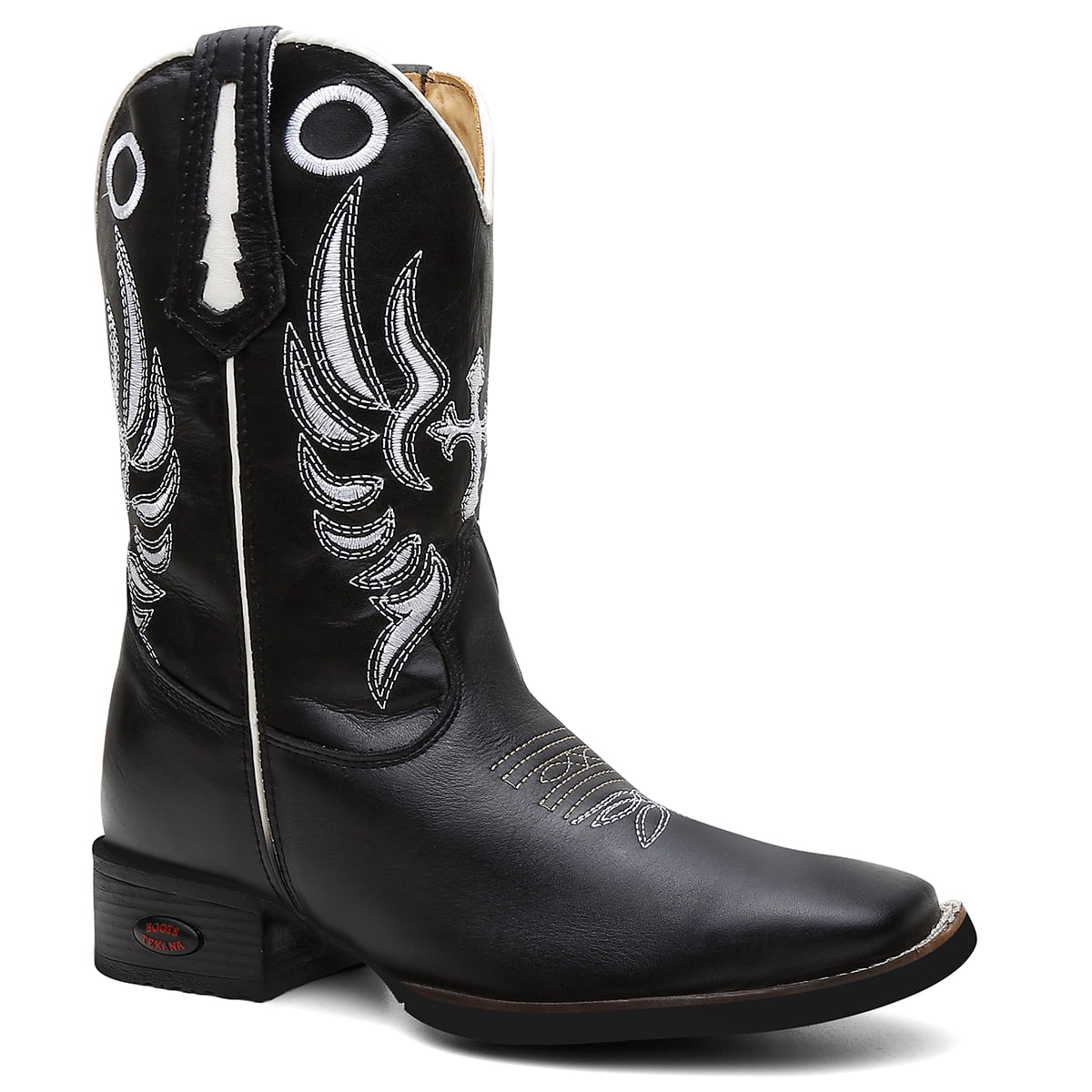 Bota Texana Country Masculina Couro Preta