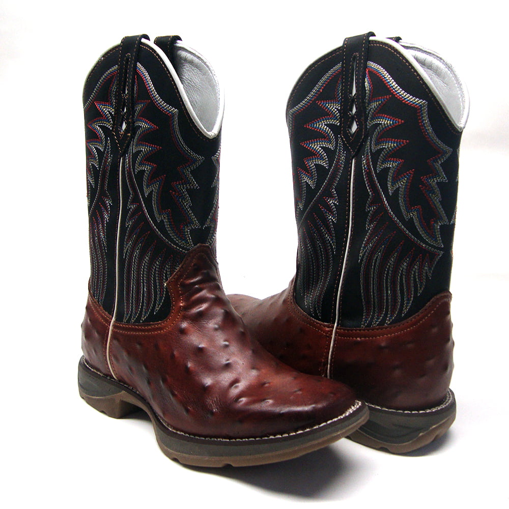 bota texana masculina sola de couro