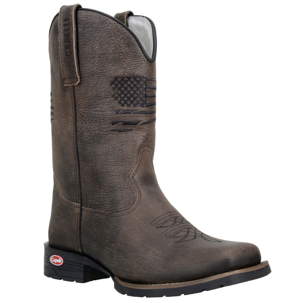 Bota Texana Masculina Country Em Couro Búfalo Solado Texas