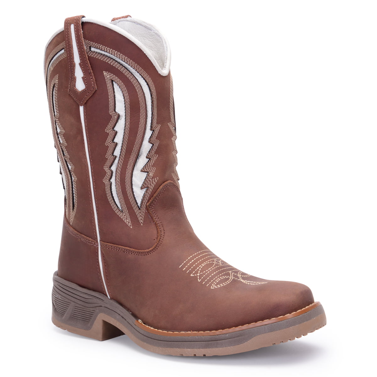Bota Texana Masculina em Couro Solado Jump
