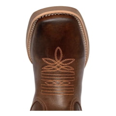 Bota Country Feminina Cano Longo Hopper Bico Quadrado Café