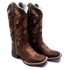 Bota Texana Country Feminina Cano Longo Aztec Tribal Black Friday