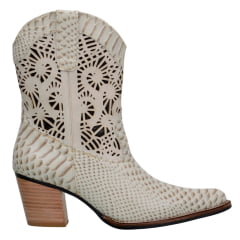 Bota Texana Country Feminina Cano Médio Laser