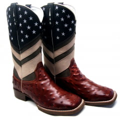 Bota Texana Masculina Country Cano Longo Rinald Cowboy
