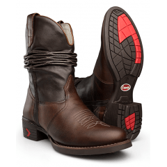 Bota Country Masculina Bico Redondo