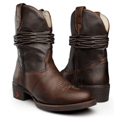 Bota Country Masculina Bico Redondo