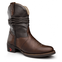 Bota Country Masculina Bico Redondo