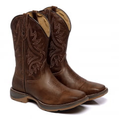 Bota Country Masculina Café Solado Jump Texana