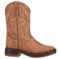 Bota Country Texana Masculina em Couro Búfalo Rato Bruta