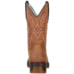 Bota Country Texana Masculina em Couro Búfalo Rato Bruta