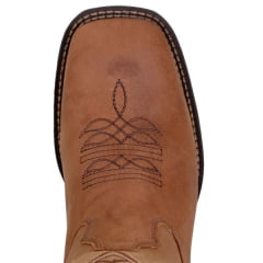 Bota Country Texana Masculina em Couro Búfalo Rato Bruta