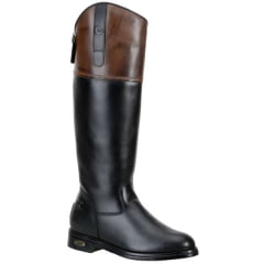 Bota Hípica Masculina Montaria Preta Pinhão