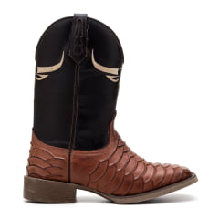 Bota Masculina Texana Country em Couro Legítimo Escama Tatú Bota Masculina Texana Country em Couro Legítimo Escama Tatú