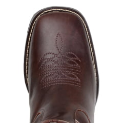 Bota Masculina Texana Em Couro Legítimo Café