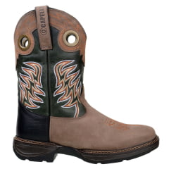 Bota Masculina Texana em Couro Legitimo Cor Verde