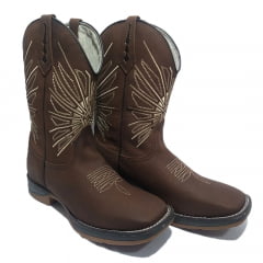 Bota Texana Masculina Country Aranha Sola Jump Couro Legítimo