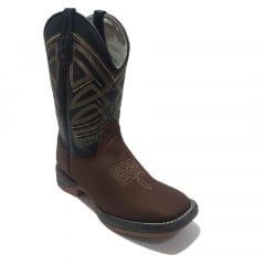 Bota Texana Country Masculina Cano Preto Solado Jump