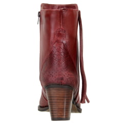 Bota Texana Country De Cano Curto Snaker Cor Red