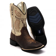 Bota Texana Country Masculina Touro Frontal