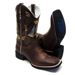  Bota Texana Country Nossa Senhora Dourado