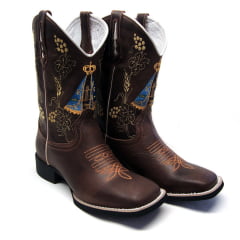  Bota Texana Country Nossa Senhora Dourado