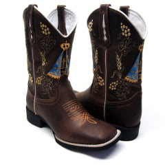  Bota Texana Country Nossa Senhora Dourado