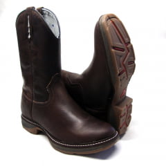  Bota Texana Country Masculina Bico Redondo Sola Jump