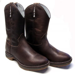  Bota Texana Country Masculina Bico Redondo Sola Jump