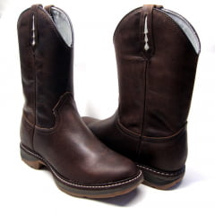  Bota Texana Country Masculina Bico Redondo Sola Jump