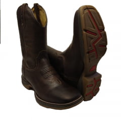 Bota Texana Country Masculina Alto Relevo Cano Liso