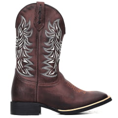 Bota Texana Country Masculina Asas Solado de Borracha