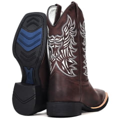 Bota Texana Country Masculina Asas Solado de Borracha