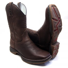 Bota Texana Country Masculina Bandeira EUA Café Sola Jump