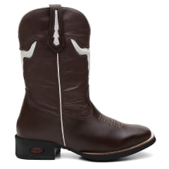 Bota Texana Country Masculina Couro Cara de Boi