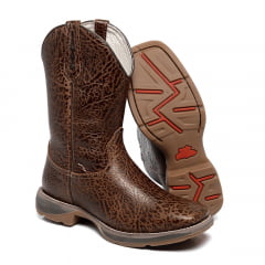 Bota Texana Country Masculina Couro Mamute