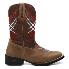 Bota Texana Country Masculina Couro Tabaco 37 ao 46