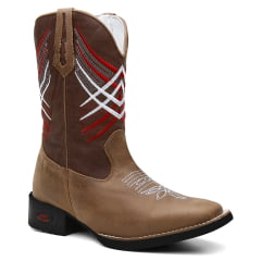 Bota Texana Country Masculina Couro Tabaco 37 ao 46