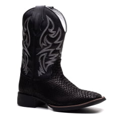 Bota Texana Country Masculina Black Python Premium