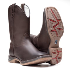 Bota Texana Country Masculina Café Sola Jump