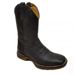 Bota Texana Country Masculina Preta Lisa Jump