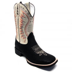 Bota Texana Country Masculina Serpente Black